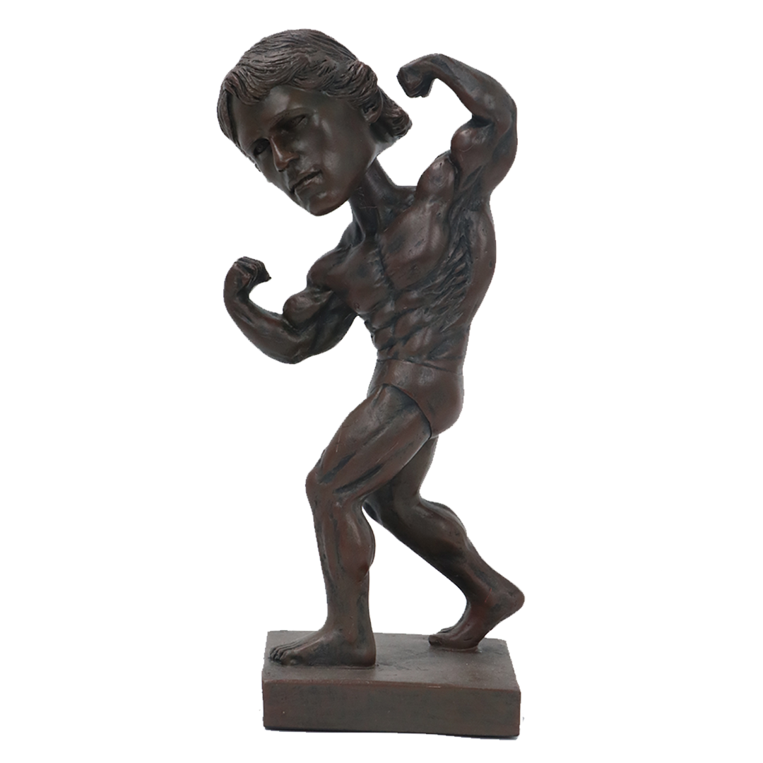 8-inch Arnold bodybuilding bobblehead ornament, bronze version-2